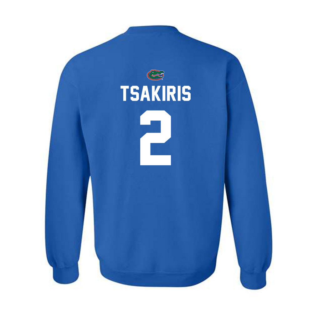 Florida - NCAA Women's Soccer : Kai Tsakiris - Replica Shersey Crewneck Sweatshirt-1