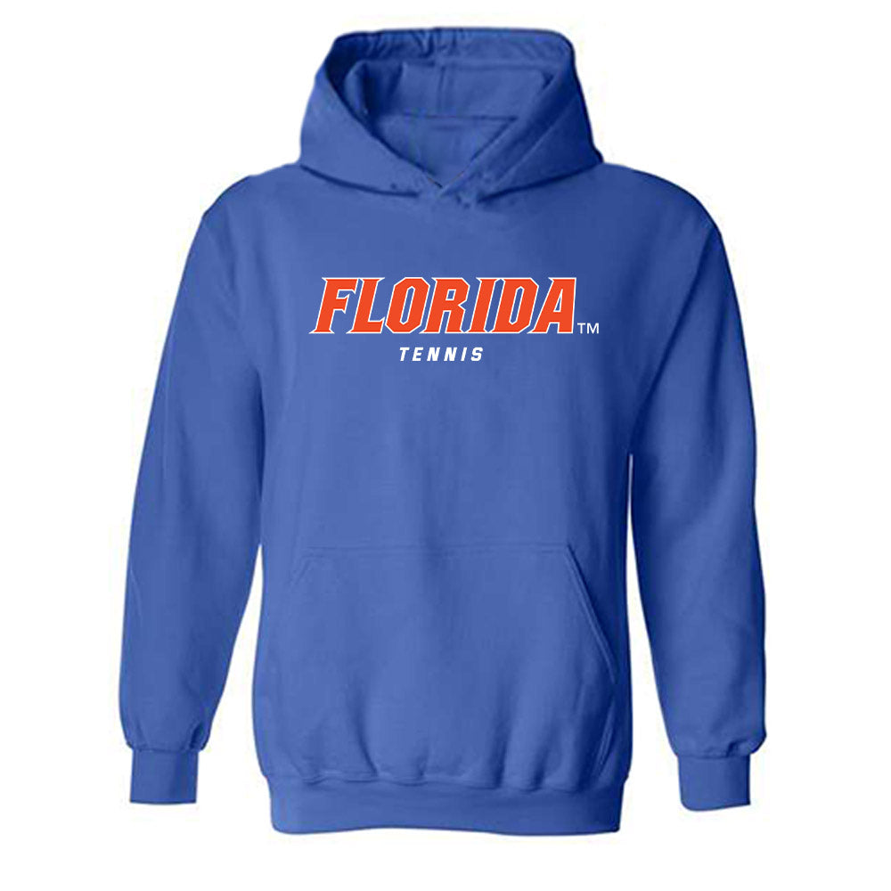 Florida - NCAA Men's Tennis : JanMagnus Johnson - Replica Shersey Hooded Sweatshirt-0