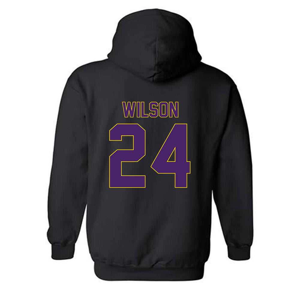 Northern Iowa - NCAA Men's Basketball : Jalen Wilson - Fashion Shersey Hooded Sweatshirt-1