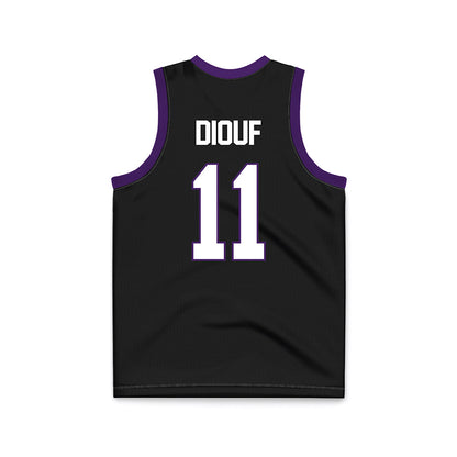 Northern Iowa - NCAA Men's Basketball : Ismael Diouf - Black Basketball Jersey-1