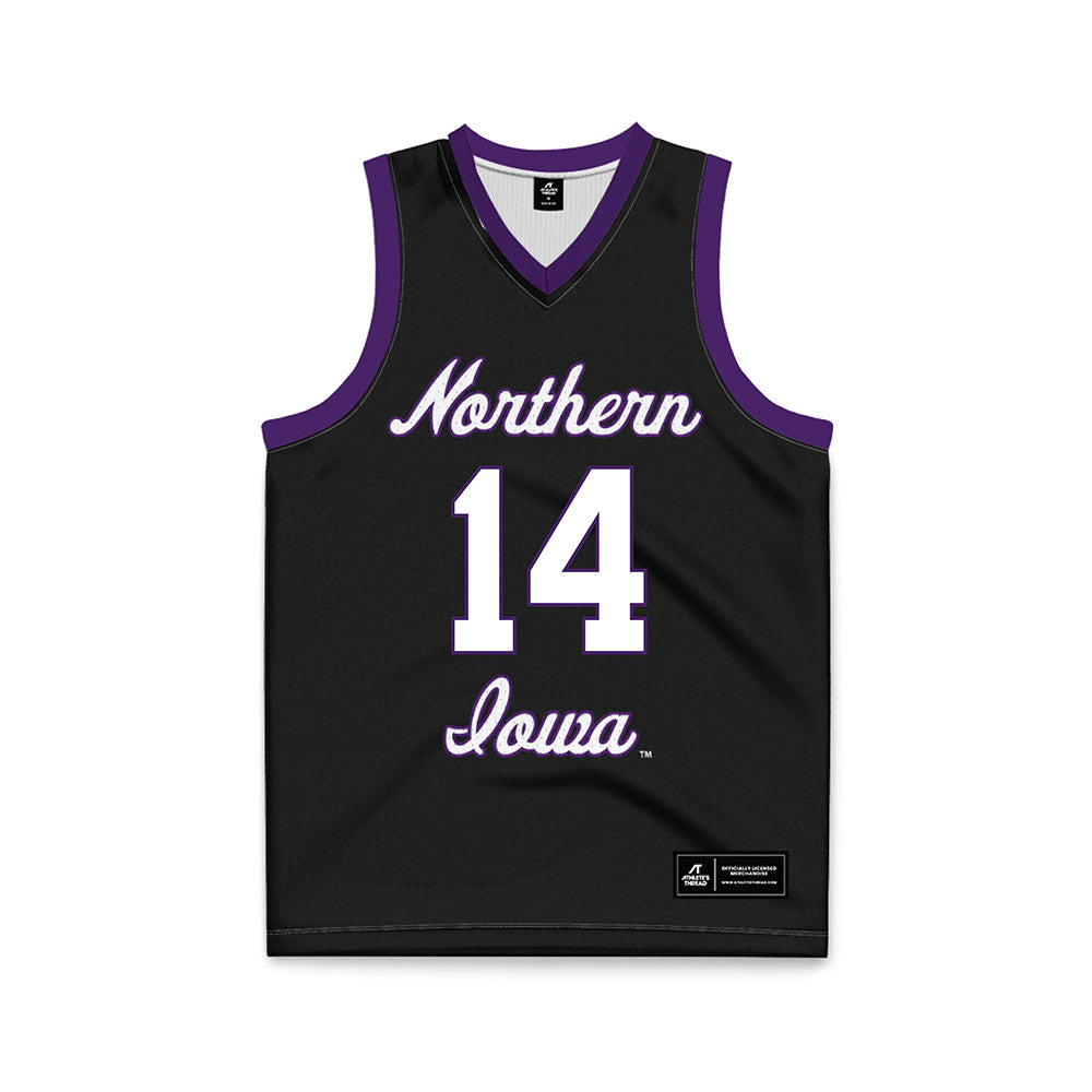 Northern Iowa - NCAA Men's Basketball : Tristan Smith - Black Basketball Jersey-0