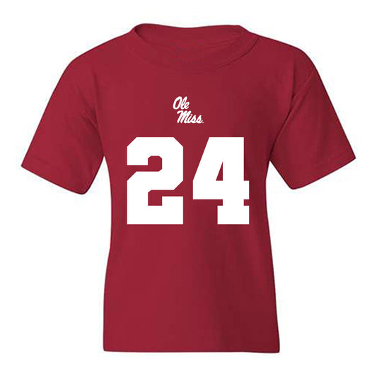 Ole Miss - NCAA Football : Andy Jaffe - Replica Shersey Youth T-Shirt-0