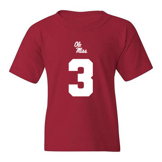 Ole Miss - NCAA Football : Sage Ryan - Replica Shersey Youth T-Shirt-0