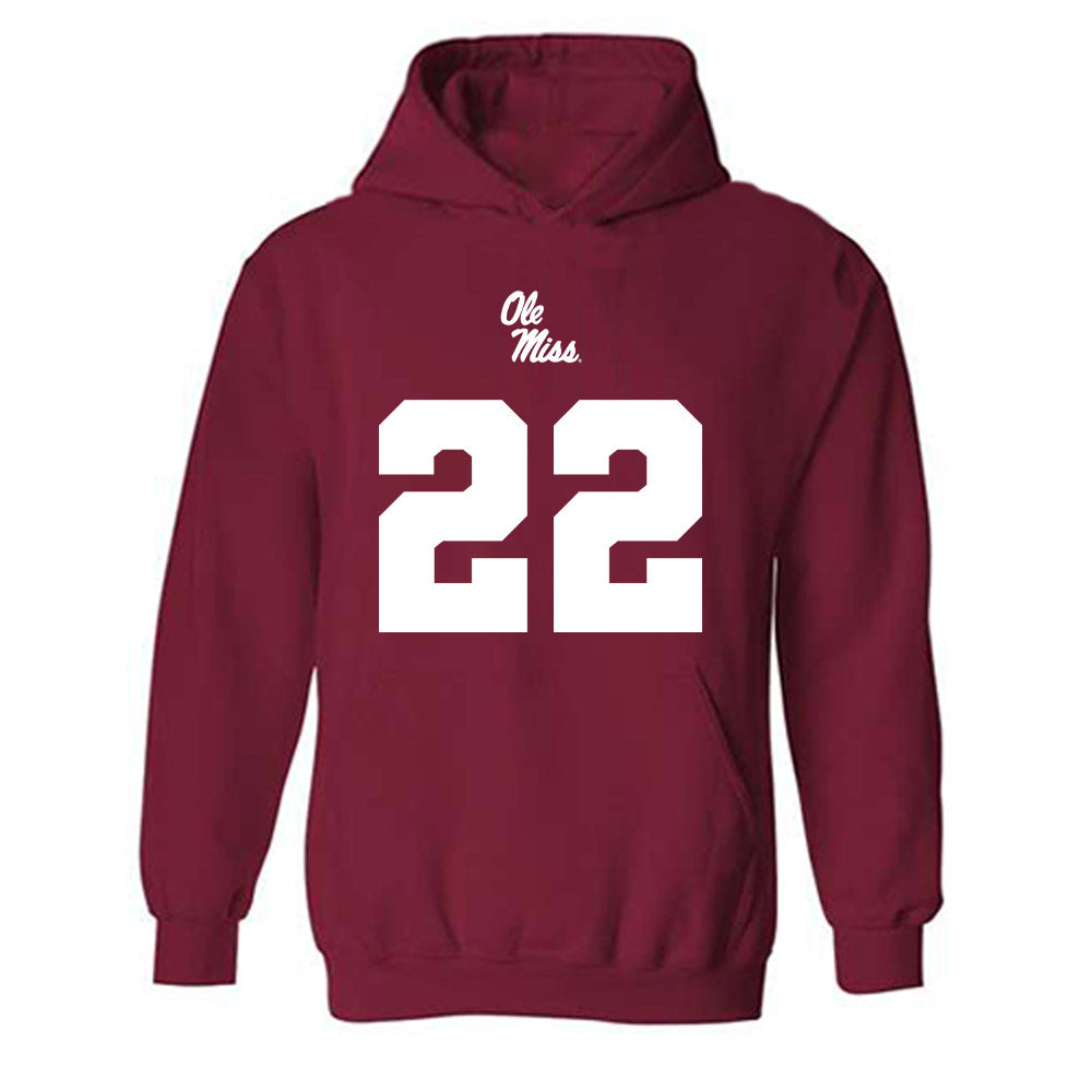 Ole Miss - NCAA Football : Logan Diggs - Replica Shersey Hooded Sweatshirt-0