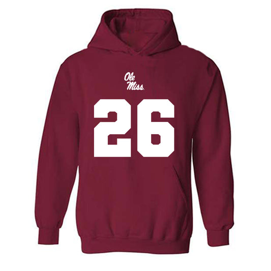 Ole Miss - NCAA Football : Taylor Groves - Replica Shersey Hooded Sweatshirt-0