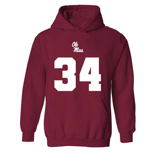 Ole Miss - NCAA Football : Raymond Collins - Replica Shersey Hooded Sweatshirt-0