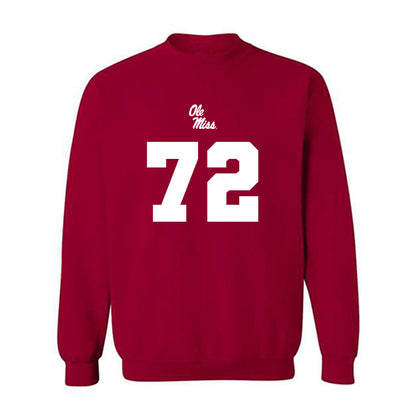 Ole Miss - NCAA Football : Ethan Fields - Crewneck Sweatshirt Replica Shersey