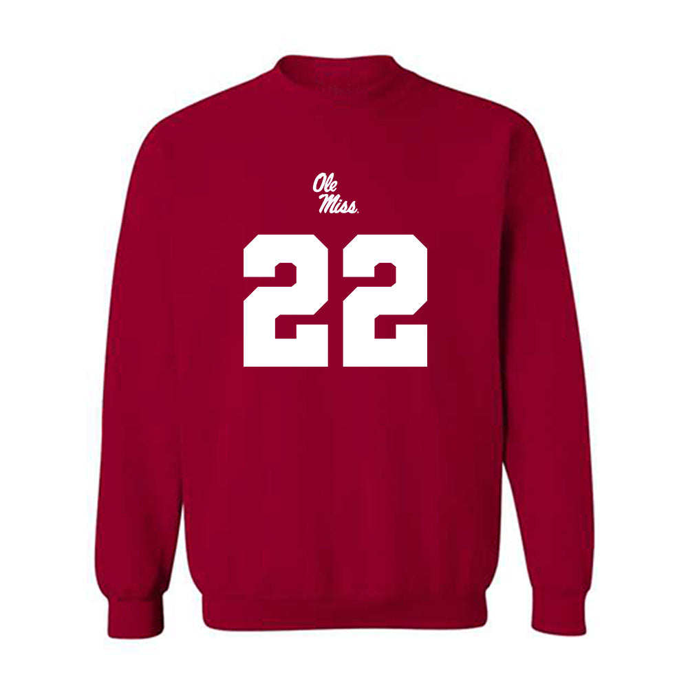 Ole Miss - NCAA Football : Logan Diggs - Replica Shersey Crewneck Sweatshirt-0