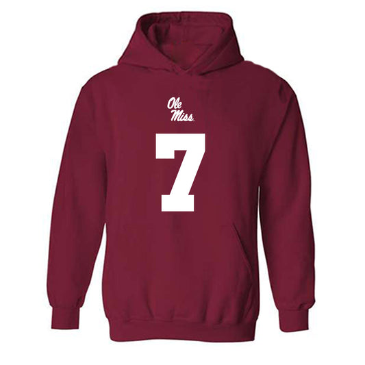 Ole Miss - NCAA Football : Traylon Ray - Replica Shersey Hooded Sweatshirt-0