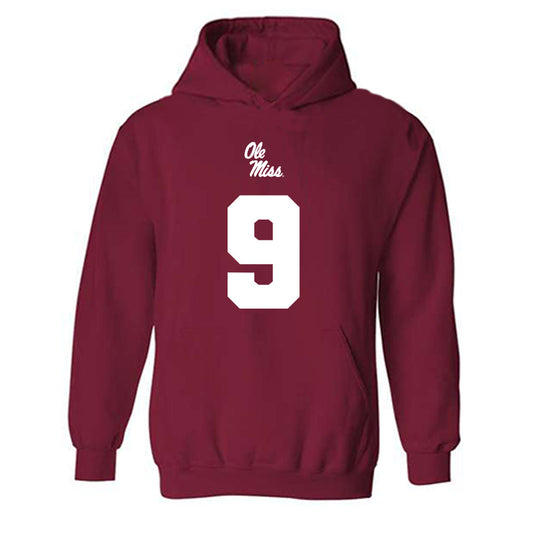 Ole Miss - NCAA Football : Luke Hasz - Replica Shersey Hooded Sweatshirt-0
