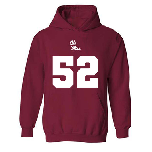 Ole Miss - NCAA Football : William Echoles - Replica Shersey Hooded Sweatshirt-0