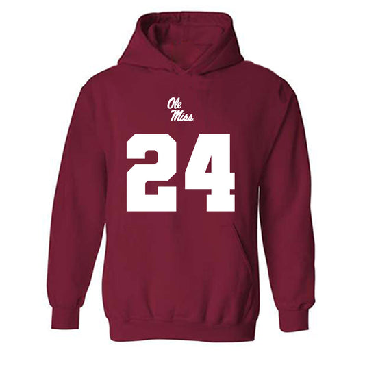 Ole Miss - NCAA Football : Andy Jaffe - Replica Shersey Hooded Sweatshirt-0