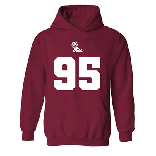 Ole Miss - NCAA Football : Andrew Maddox - Replica Shersey Hooded Sweatshirt-0