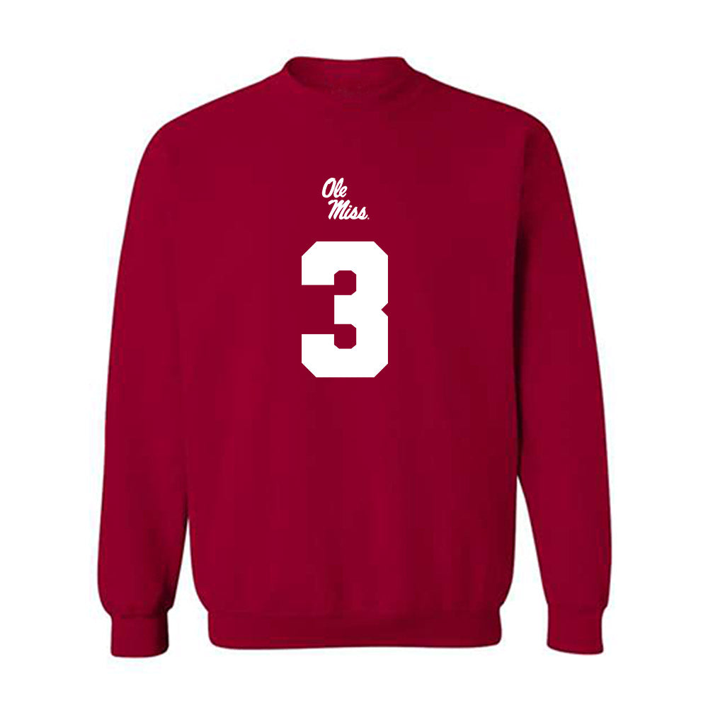 Ole Miss - NCAA Football : Sage Ryan - Replica Shersey Crewneck Sweatshirt-0