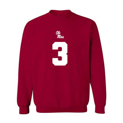 Ole Miss - NCAA Football : Sage Ryan - Replica Shersey Crewneck Sweatshirt-0