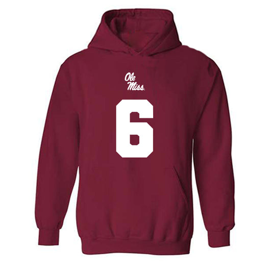 Ole Miss - NCAA Football : Trinidad Chambliss - Replica Shersey Hooded Sweatshirt-0