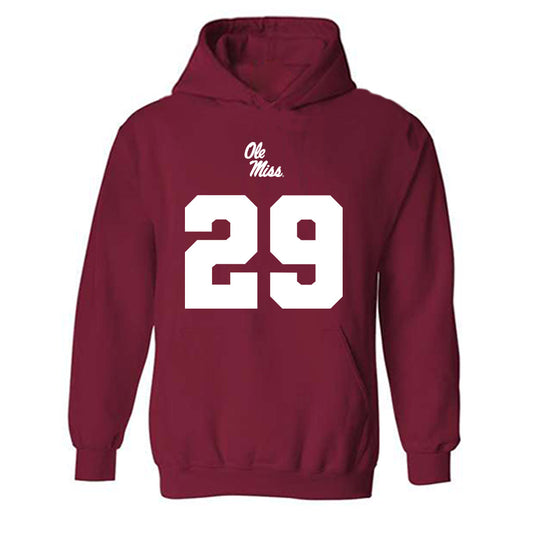 Ole Miss - NCAA Football : Nick Cull - Replica Shersey Hooded Sweatshirt-0