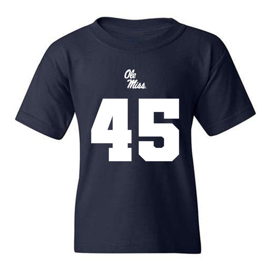 Ole Miss - NCAA Football : Mikey Baker - Replica Shersey Youth T-Shirt-0