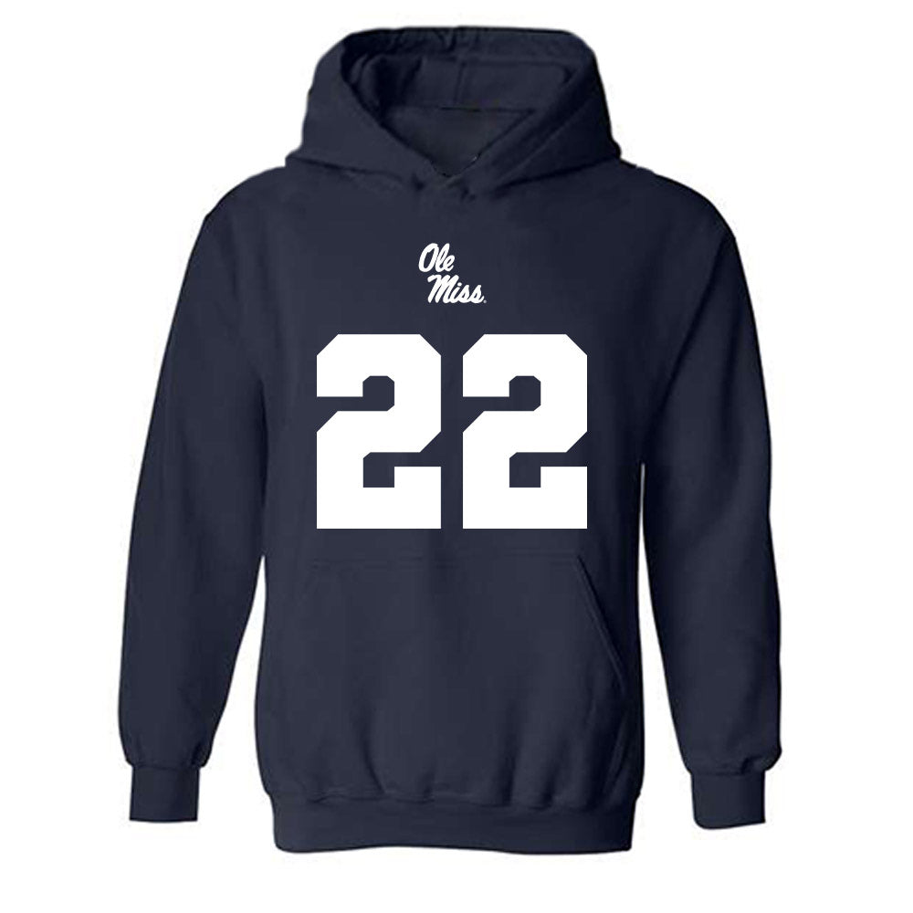 Ole Miss - NCAA Football : Logan Diggs - Replica Shersey Hooded Sweatshirt-0