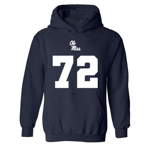 Ole Miss - NCAA Football : Ethan Fields - Hooded Sweatshirt Replica Shersey