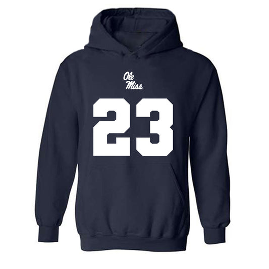Ole Miss - NCAA Football : George Hamsley - Replica Shersey Hooded Sweatshirt-0