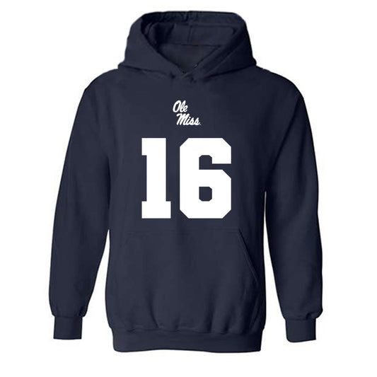 Ole Miss - NCAA Football : Wydett Williams Jr. - Replica Shersey Hooded Sweatshirt-0