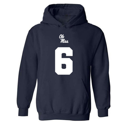 Ole Miss - NCAA Football : Trinidad Chambliss - Replica Shersey Hooded Sweatshirt-0