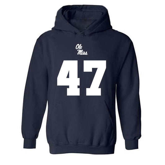 Ole Miss - NCAA Football : Anthony Aguirre - Replica Shersey Hooded Sweatshirt-0