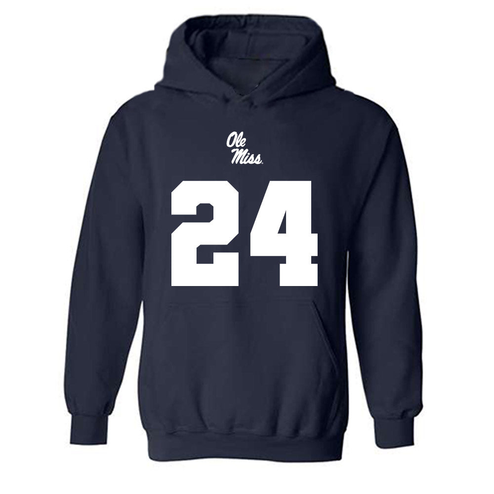 Ole Miss - NCAA Football : Andy Jaffe - Replica Shersey Hooded Sweatshirt-0