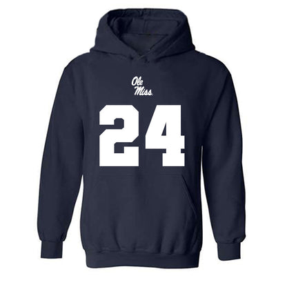 Ole Miss - NCAA Football : Andy Jaffe - Replica Shersey Hooded Sweatshirt-0