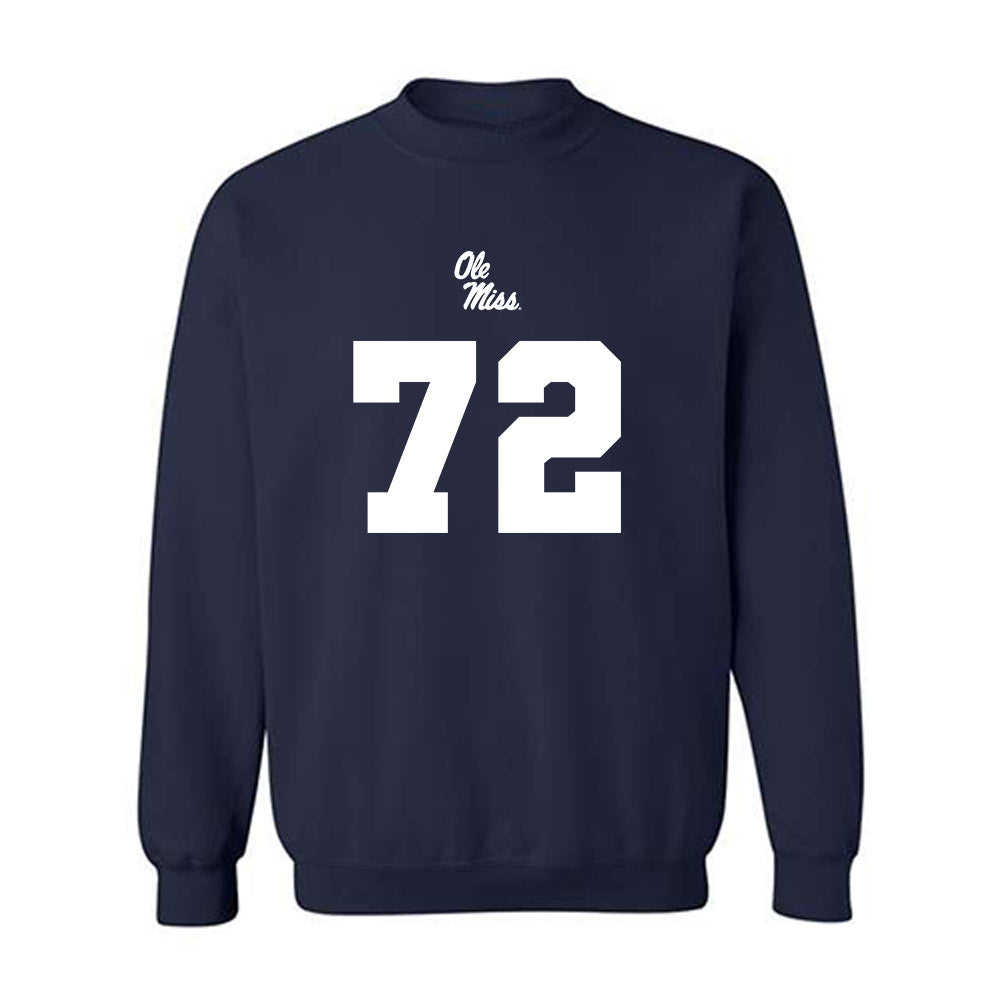 Ole Miss - NCAA Football : Ethan Fields - Crewneck Sweatshirt Replica Shersey