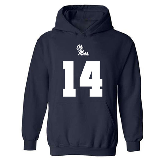 Ole Miss - NCAA Football : Kam Franklin - Replica Shersey Hooded Sweatshirt-0