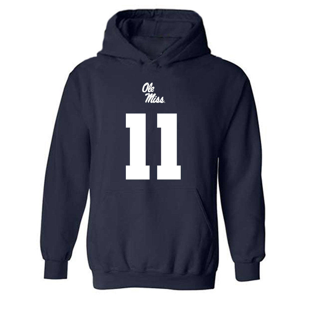 Ole Miss - NCAA Football : Hilton Deuce Alexander II - Replica Shersey Hooded Sweatshirt-0