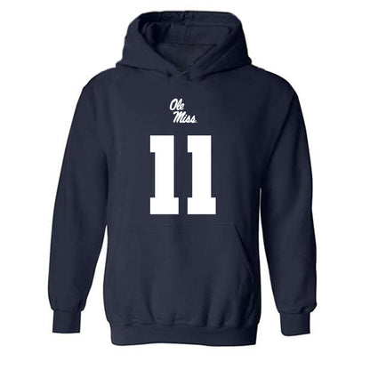 Ole Miss - NCAA Football : Hilton Deuce Alexander II - Replica Shersey Hooded Sweatshirt-0