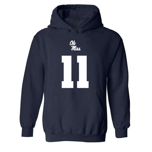 Ole Miss - NCAA Football : Hilton Deuce Alexander II - Replica Shersey Hooded Sweatshirt-0