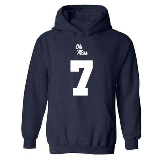 Ole Miss - NCAA Football : Traylon Ray - Replica Shersey Hooded Sweatshirt-0