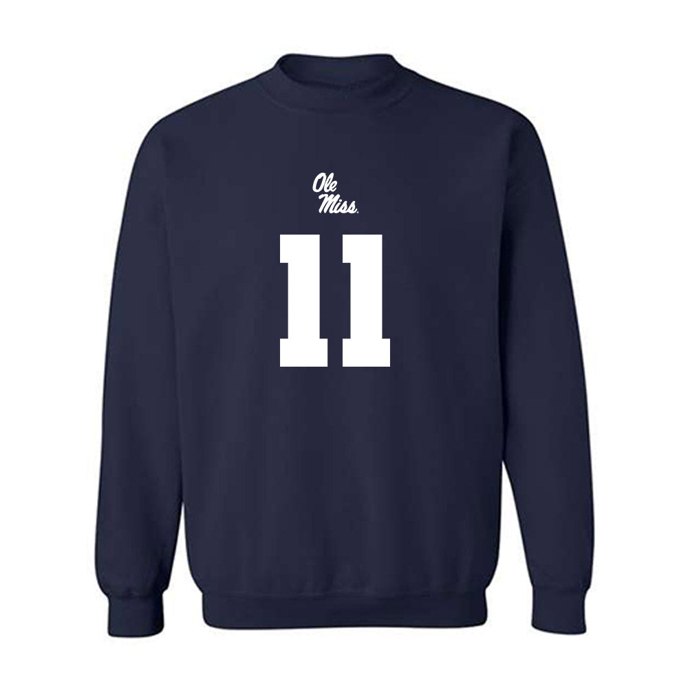 Ole Miss - NCAA Football : Hilton Deuce Alexander II - Replica Shersey Crewneck Sweatshirt-0