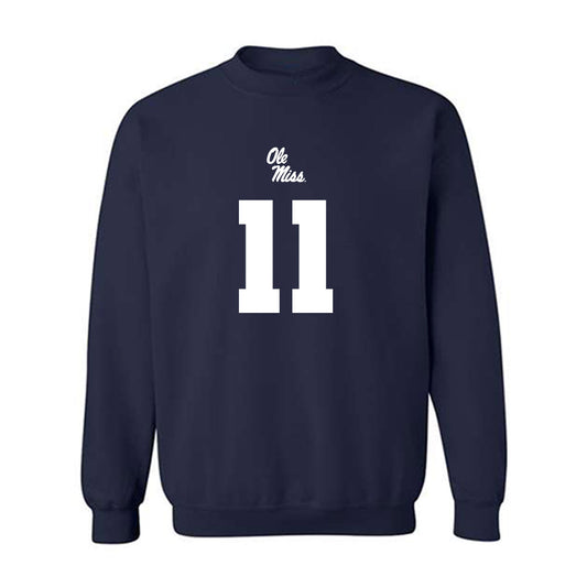 Ole Miss - NCAA Football : Hilton Deuce Alexander II - Replica Shersey Crewneck Sweatshirt-0