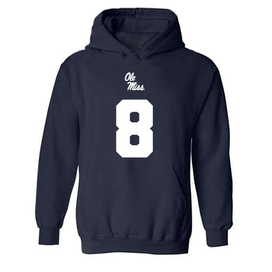 Ole Miss - NCAA Football : Antonio Kite - Replica Shersey Hooded Sweatshirt-0