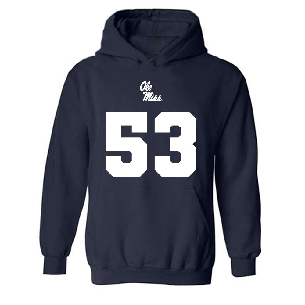 Ole Miss - NCAA Football : Joe Koury - Replica Shersey Hooded Sweatshirt-0