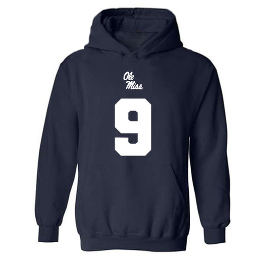 Ole Miss - NCAA Football : Luke Hasz - Replica Shersey Hooded Sweatshirt-0
