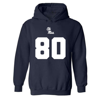Ole Miss - NCAA Football : Hayden Bradley - Replica Shersey Hooded Sweatshirt-0