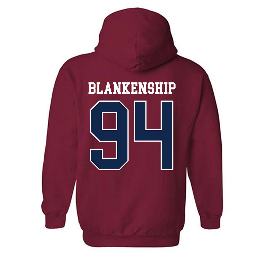 Ole Miss - NCAA Football : Caleb Blankenship - Replica Shersey Hooded Sweatshirt-1