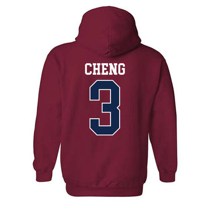 Ole Miss - NCAA Baseball : Luke Cheng - Replica Shersey Hooded Sweatshirt-1