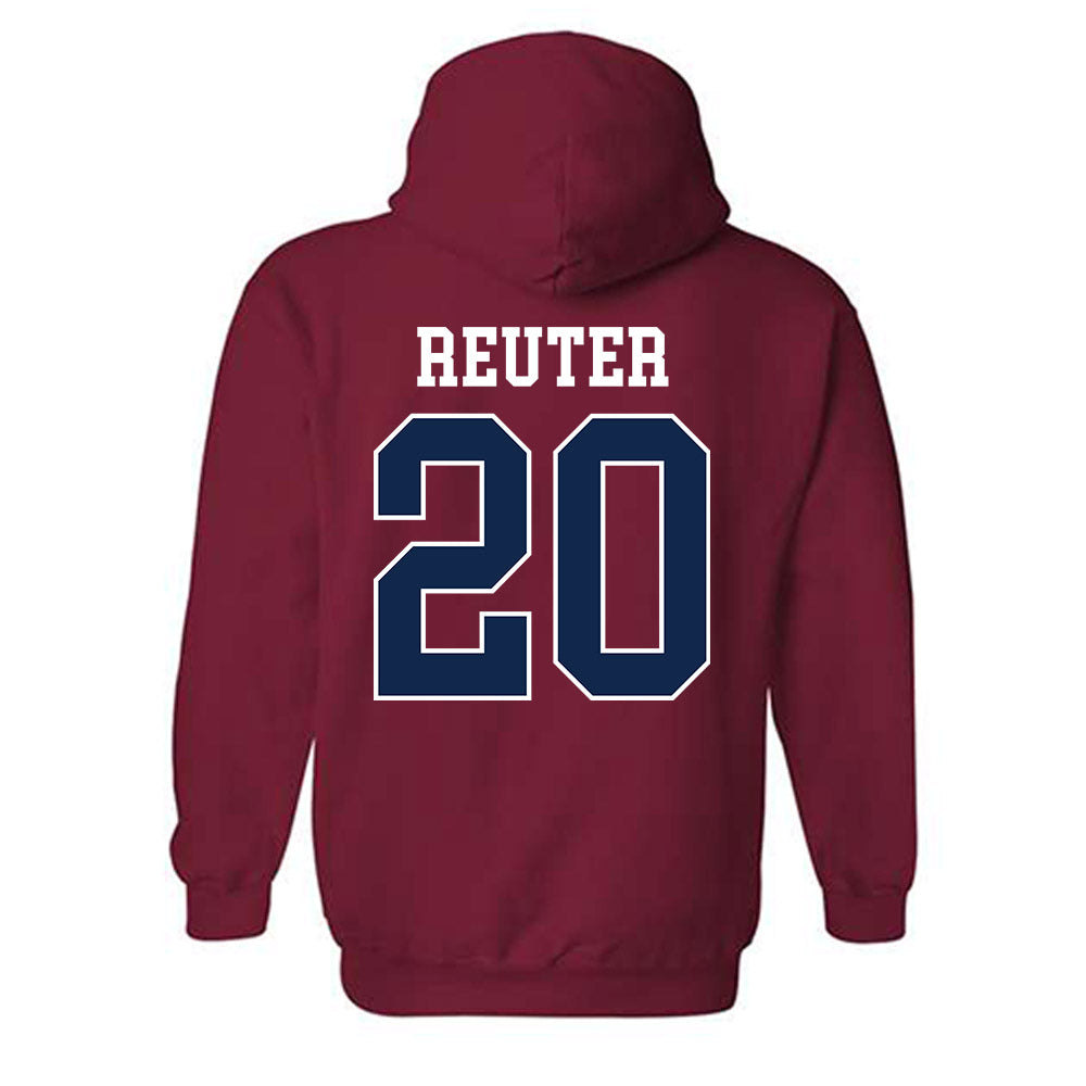 Ole Miss - NCAA Baseball : Collin Reuter - Replica Shersey Hooded Sweatshirt-1