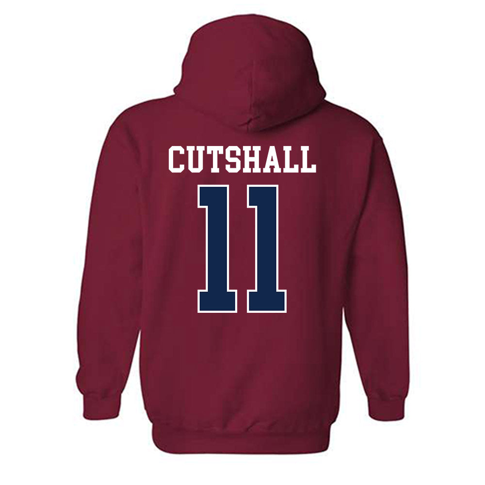 Ole Miss - NCAA Baseball : William Cutshall - Replica Shersey Hooded Sweatshirt-1