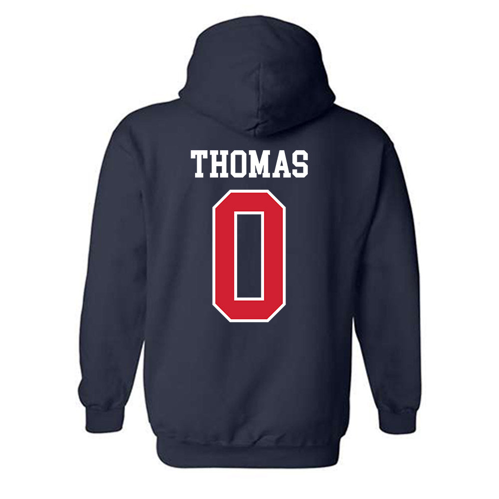 Ole Miss - NCAA Football : Domonique Thomas - Replica Shersey Hooded Sweatshirt-1