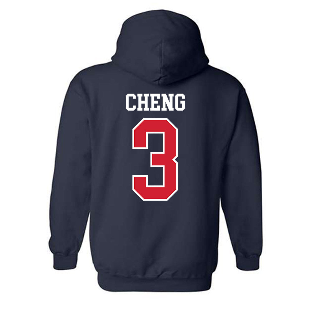 Ole Miss - NCAA Baseball : Luke Cheng - Replica Shersey Hooded Sweatshirt-1