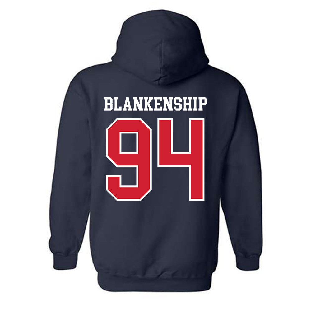 Ole Miss - NCAA Football : Caleb Blankenship - Replica Shersey Hooded Sweatshirt-1