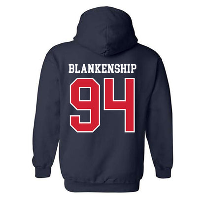 Ole Miss - NCAA Football : Caleb Blankenship - Replica Shersey Hooded Sweatshirt-1